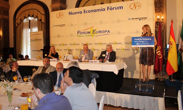 Carmen Castilla durante su intervención en Fórum Europa