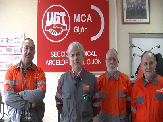Miembros del comité de empresa de la empresa asturiana, AcelorMittal de