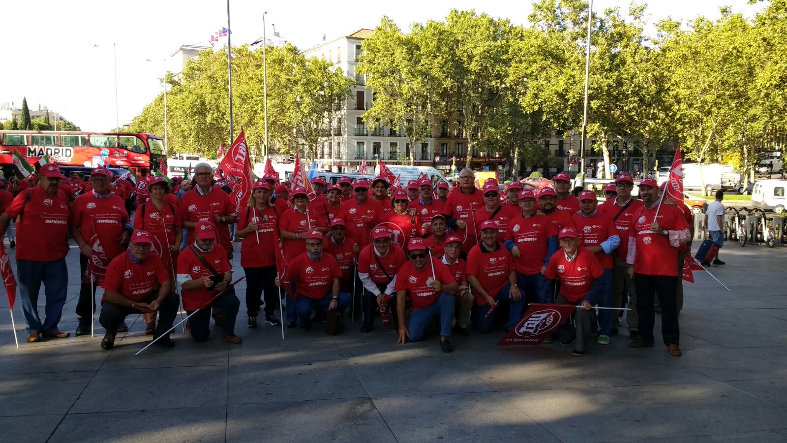 Las Jubiladas y los jubilados de UJP-UGT Andalucía en Madrid