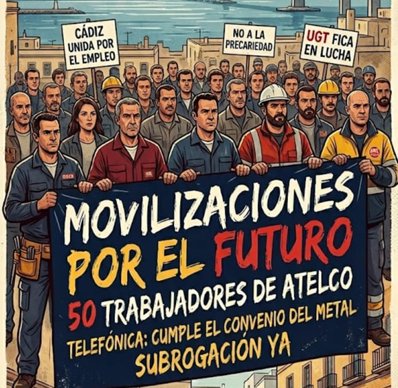 UGT FICA Cádiz defiende la subrogación y el empleo de la plantilla de Atelco
