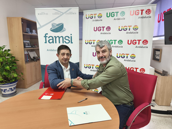 UGT Andalucía y FAMSI firman un convenio de colaboración para reforzar la cooperación internacional, la justicia social y el desarrollo sostenible