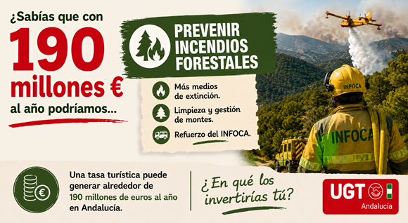 UGT Andalucía reclama una tasa turística que permita reforzar los servicios públicos y mejorar la calidad de vida de la ciudadanía