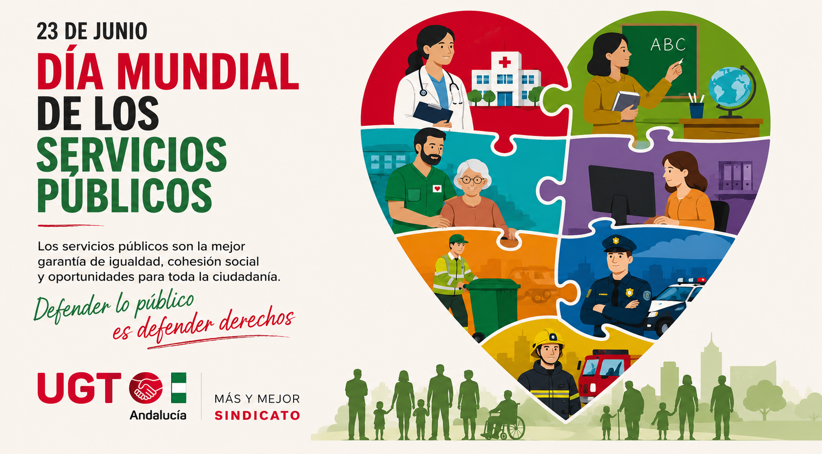 UGT Andalucía reivindica unos servicios públicos fuertes, universales y de calidad en el Día Mundial de los Servicios Públicos