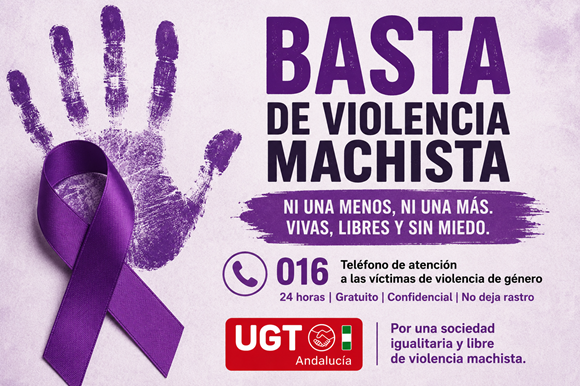 UGT Andalucía alerta de la escalada de asesinatos machistas