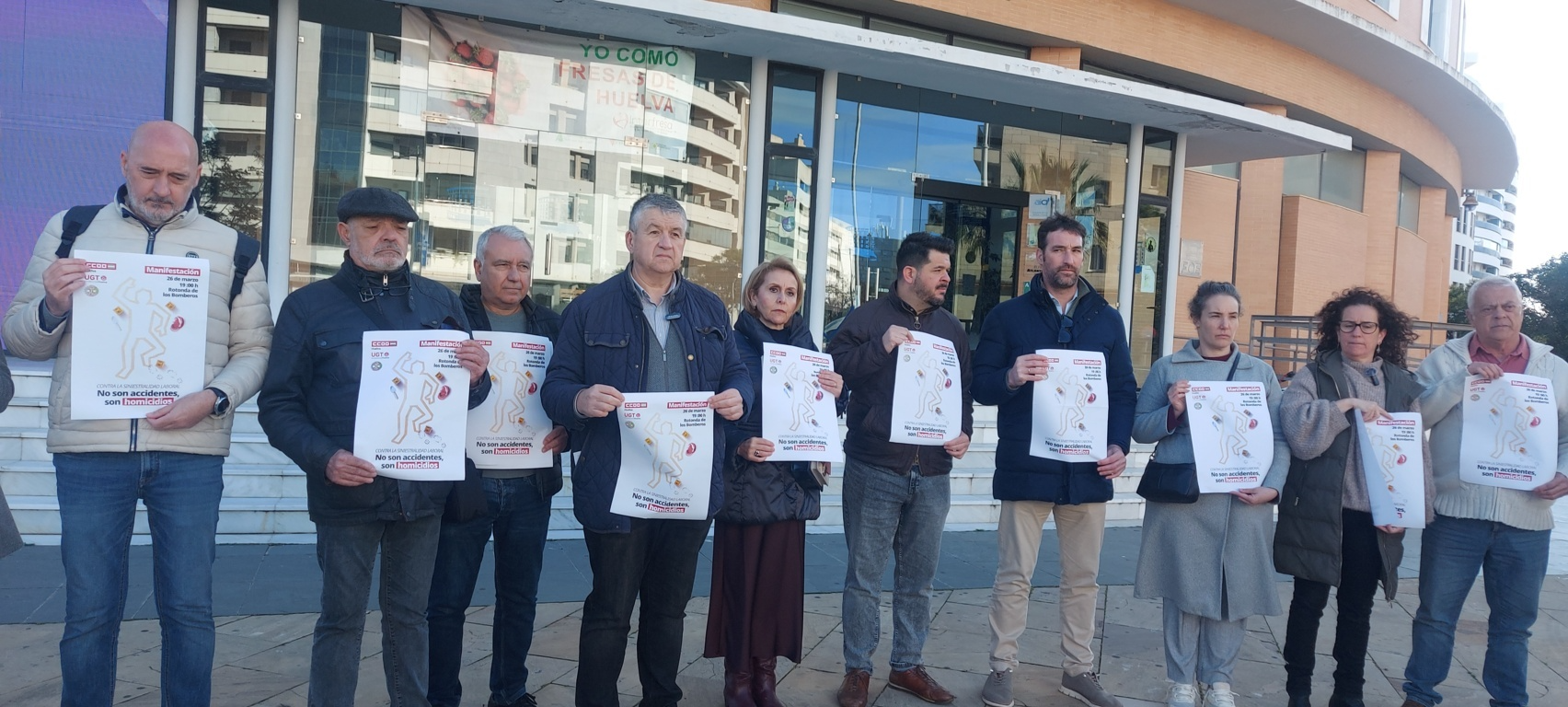 Manifestación en Huelva contra la siniestralidad laboral