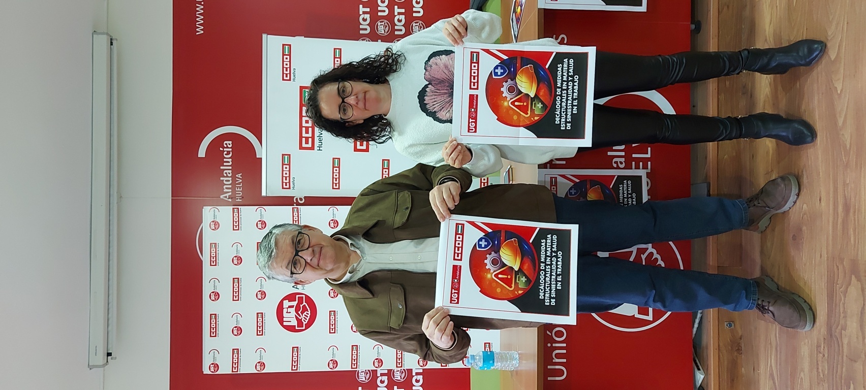 UGT y CCOO presentan su decálogo de medidas estructurales para frenar la siniestralidad laboral en la provincia.