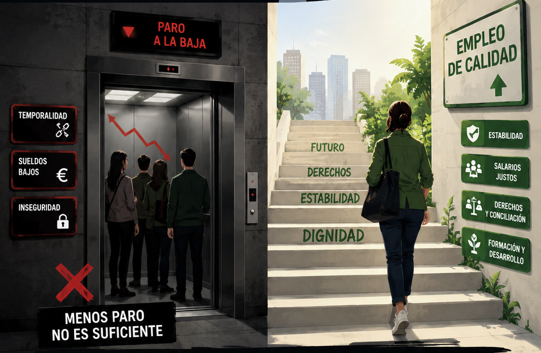 UGT Sevilla defiende que el descenso del paro no es suficiente sin empleo de calidad