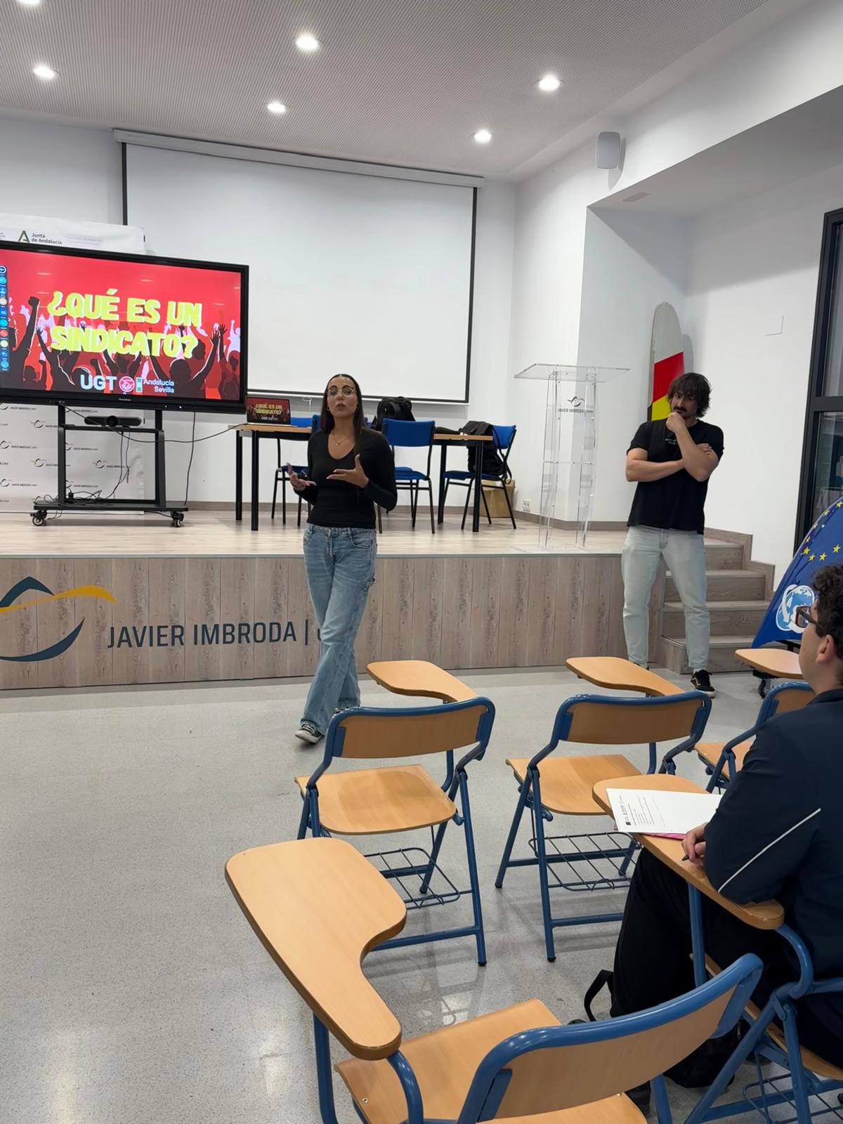 UGT Sevilla acerca el sindicalismo, los derechos laborales y la prevención al alumnado de Formación Profesional