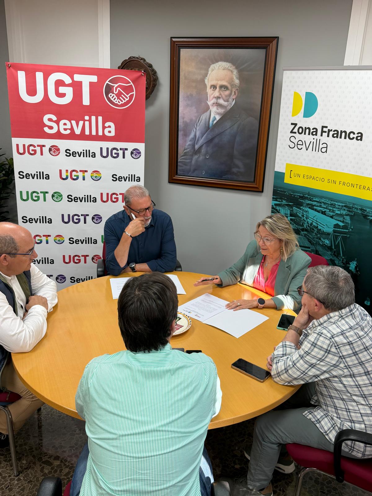 UGT y La Zona Franca de Sevilla refuerzan su alianza para impulsar empleo de calidad, formación y sostenibilidad en la industria sevillana