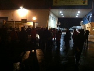 Imagen del piquete en Urbaser Almería