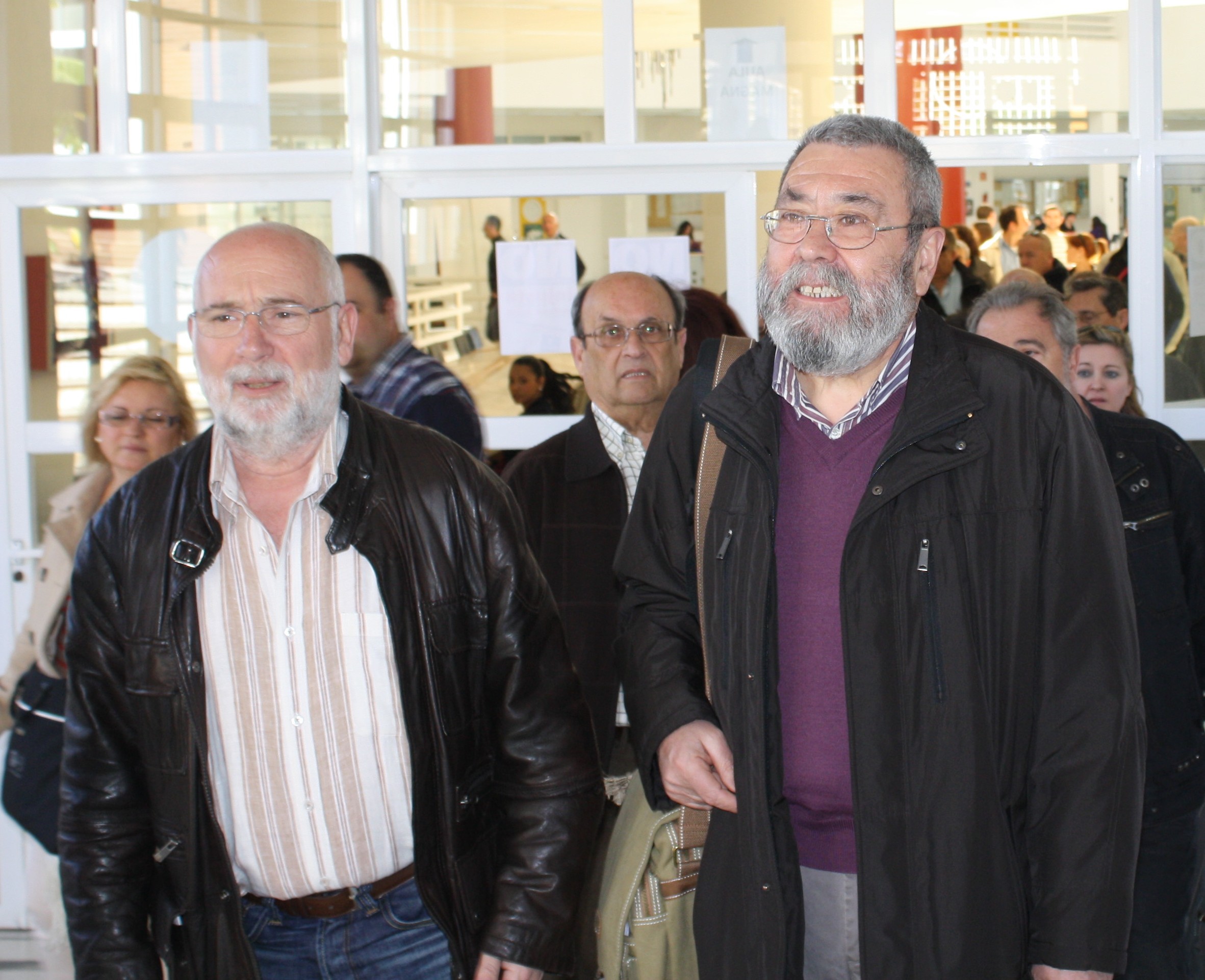 El secretario general de UGT Málaga, Manuel Ferrer, junto con el secretario general de UGT, Cándido Méndez.