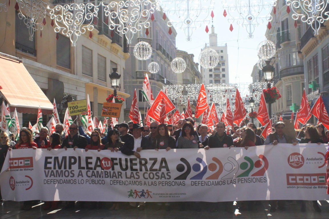 Momentos de la manifestación del 24 noviembre