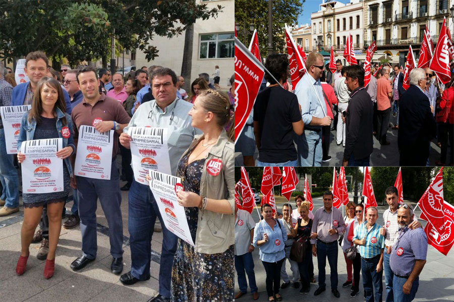 Manuel Jiménez (izq) en Jaén junto a su homológo provincial, Javier Perales