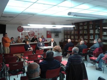 Un momento de la intervención del Secretario  General de la UJP-UGT de Andalucía