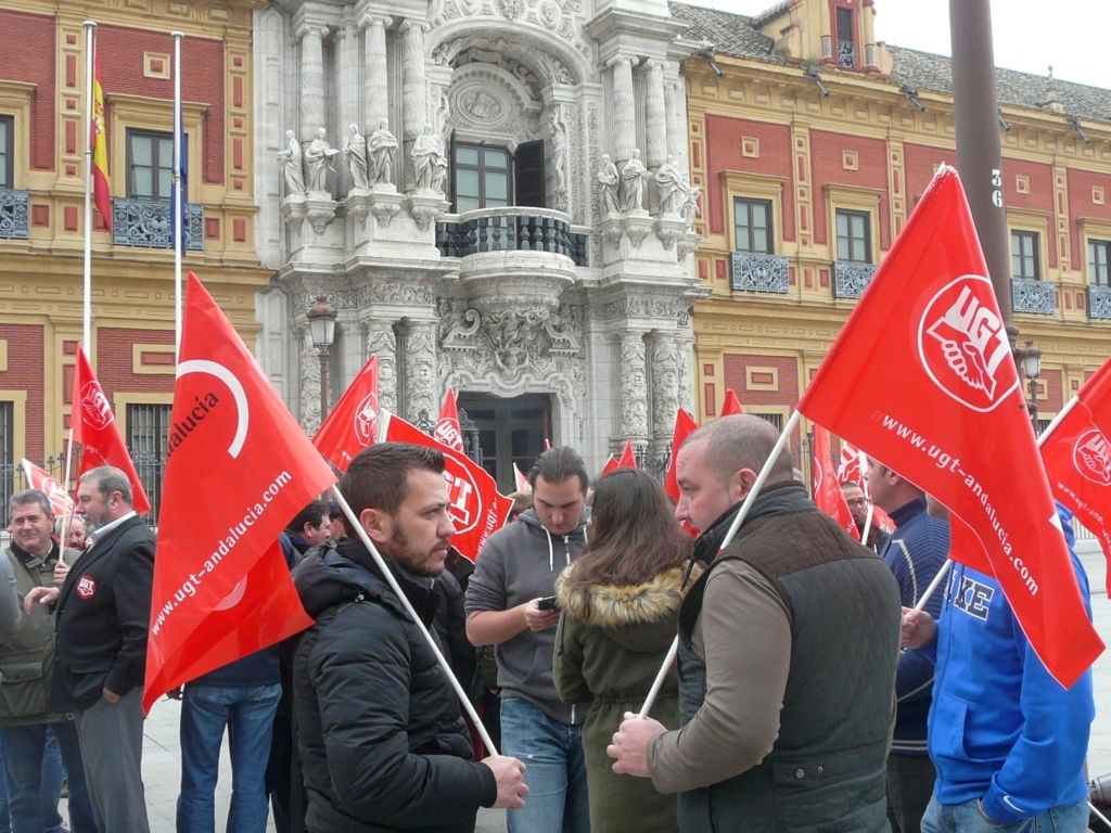 Concentración en San Telmon (Sevilla)