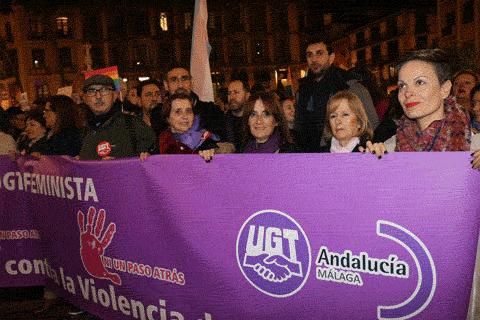 Momentos de la Concentración en Málaga