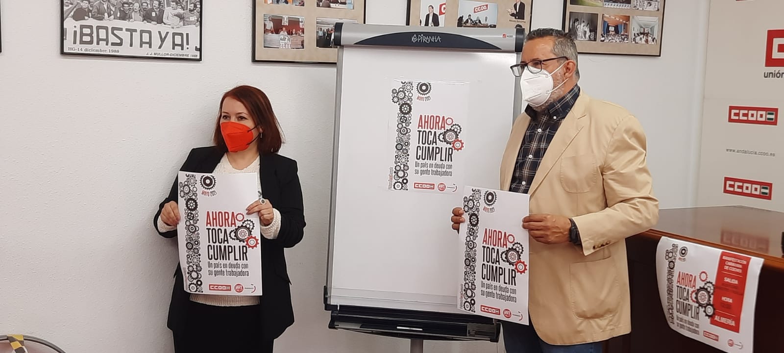 Secretarios Generales de UGT Almería Y CCOO Almería