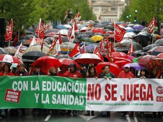 Imagen de la manifestación convocada este domingo en Granada