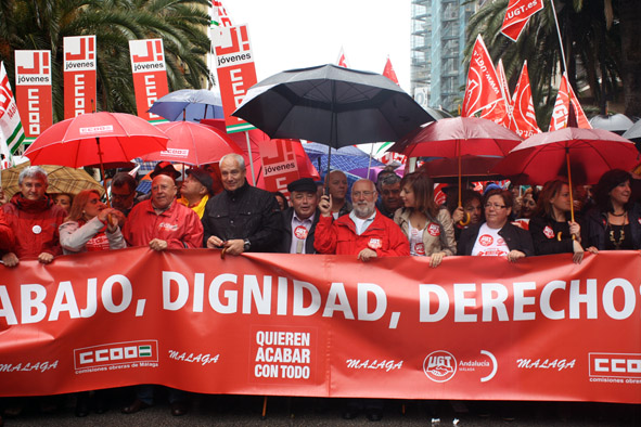 Imagen de la manifestación de Málaga