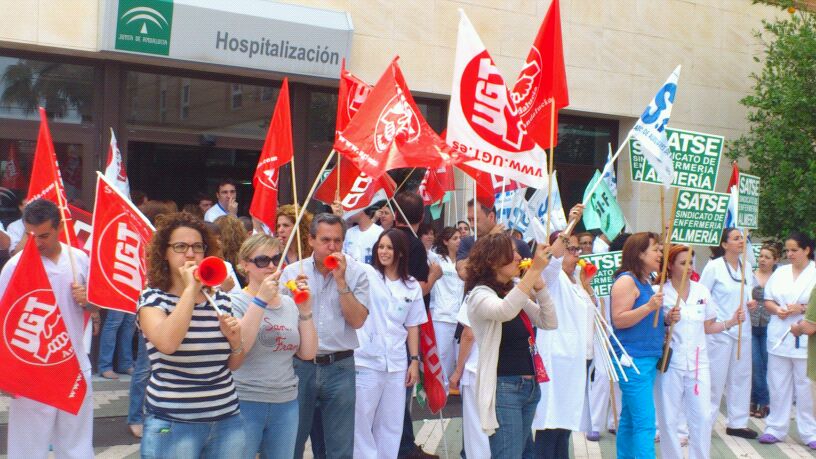 Imagen concentración Hospital de Poniente