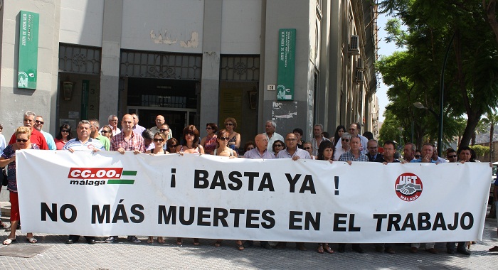 Concentración por el últiimo accidente laboral mortal.